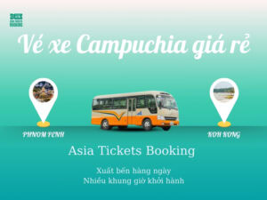 vé xe di chuyển từ thành phố Phnom Penh đi cảng Koh Kong campuchia