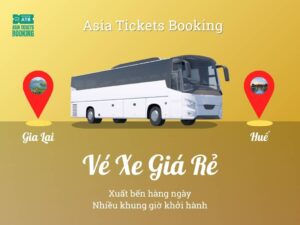 Đặt vé xe khách đi từ Gia Lai đến Huế: khởi hành từ Chư Sê, An Khê, KBang, nhiều khung giờ, đại lý cung cấp vé uy tín tại Việt Nam, đặt mua online giảm 15%