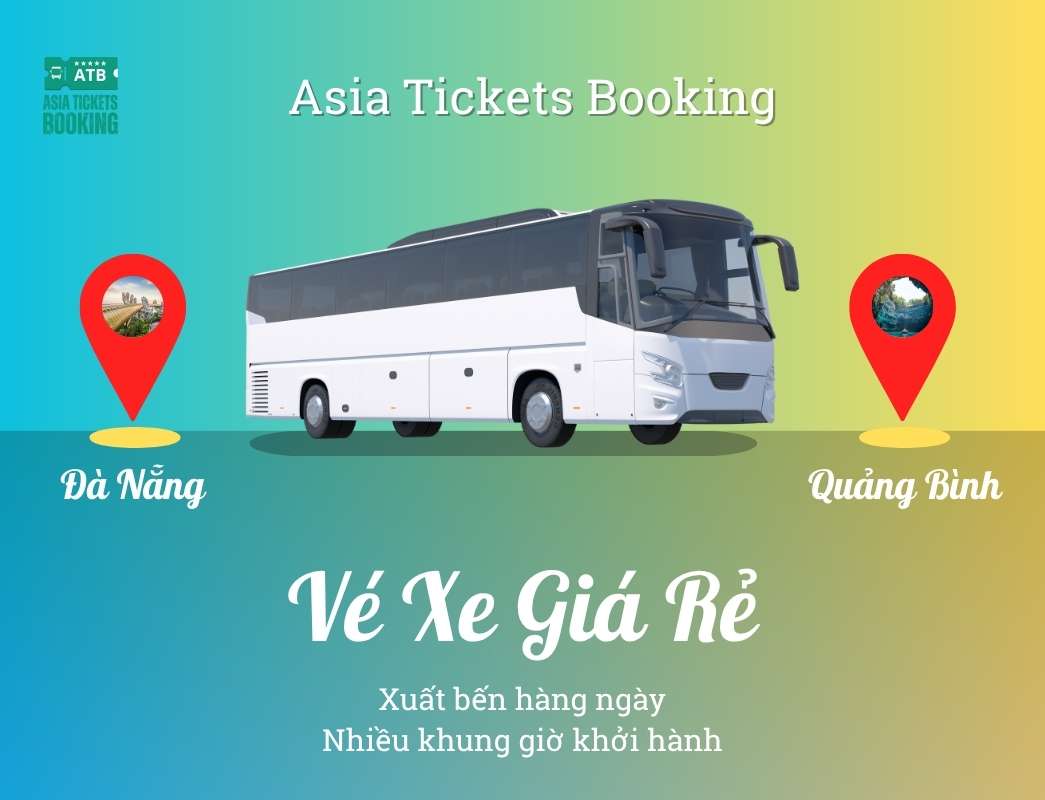 Đặt vé xe từ Đà Nẵng đi Ba Đồn, Quảng Bình: xe khách limousine, giường nằm, đón tại bến, đại lý cung cấp vé uy tín tại Việt Nam, đặt mua online giảm 15%..
